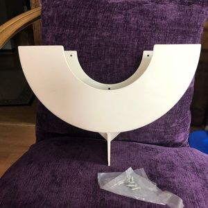 Vintage Tupperware Almond Lid Storage Caddy with mounting screws